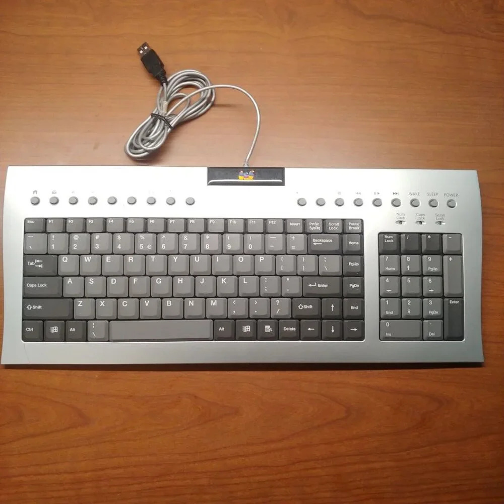 Viewsonic  OEM Slim Wired Keyboard‎ Viewmate KU201 VSACC24168-1M Gray Vintage